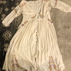 White flowy dress by free people